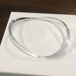 Wavy Sterling Silver Bangle Bracelet Photo 2