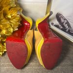 Christian Louboutin  Yellow and Cream High-Heels Photo 6