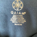 Gaiam Women Yoga Hoodie Top M Blue Color Block Soft Stretch Lounge Activewear Photo 1