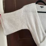 SISLEY Paris | Cream Mohair Blend Tie Waist Sweater Dress with sparkle | Small White Photo 1