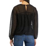 NWT Gypsies and Moondust Women's Crochet Inset Woven Top, Black Gold size Small Photo 1