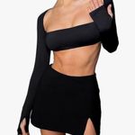 NEVER WORN BLACK S CROP TOP AND SKIRT SET Photo 8