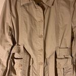 & Me Khaki Tan Utility Tie Waist w/ Front Pockets 100% Cotton Women's Medium Photo 1