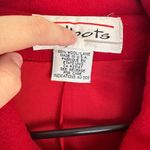 Talbots Vintage Red Wool Coat Toggle Closure Collared Winter Holiday Christmas Photo 3