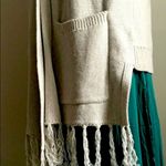 The Limited  Women’s Split Front Cowlneck Sleeveless Sweater with Fringe Trim Photo 2