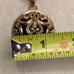 Onyx BARSE Bronze & Black Double Necklace Scroll Cage Pendant Earrings & Ring Photo 6