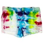 Crown & Ivy Crown Ivy Plus Size 16 Shorts Rainbow Bright Tie Dye Handmade Cotton 5 Inch 1399 Photo 0
