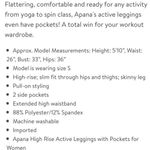 Apana Gray Pocket High Waist Compression Leggings S Photo 8