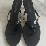 Ralph Lauren  Purple Label Black Kitten Heels Size 8.5 Photo 0