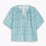 Apiece Apart  Rosa Gathered Floral-Print Cotton-Voile Blouse | XS Photo 0