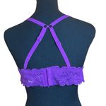 No Boundaries  XL Purple Lace Bralette with Adjustable Straps for Racerback Look Photo 1