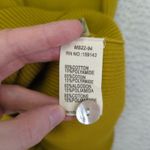 FRNCH  Paris Ribbed Knit‎ Midi Dress Cotton Blend Button Front Gold Mustard Photo 5
