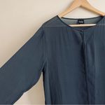 Eileen Fisher  Silk Crepe Sheer Tunic Dress Side Slits size M Photo 6