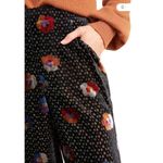Anthropologie Eva Franco pasquette velvet floral wide leg pants 0 Black Photo 4