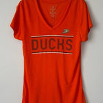 Colosseum Ladie’s Anaheim Ducks Hockey T Shirt Orange LIKE NEW Photo 0