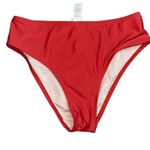 Cupshe ‎ Women's Red Bikini Bottoms Size M Solid Swimwear Photo 0