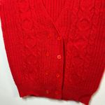 NWT 100% Shetland Wool Red Cable Knit Sweater Vest Sz Large Preppy Academia Photo 4