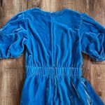 Rhode Pia Draped Velvet Mini Dress In Turquoise Size XS Sleeveless Blue Photo 9