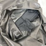 NIA the Brand Origami Faux Leather Top & Midi Skirt Set in Black Photo 6