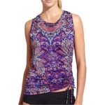 Athleta Rashguard aqualuxe print swim top and bikini bottom festival‎ SPF 50 XS Photo 1