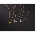 Boutique V Necklace Gold Filled Pendant Chain‎ Fashion Jewelry Photo 5