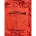 Jessica London  Women’s Cotton Full Zip Jacket Eyelet Lace Pockets Size 12W Fall Photo 3