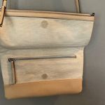 Stella & Dot  Cream and Tan Chevron Crossbody Bag Purse Photo 5