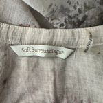 Soft Surroundings  Shirt Women Small Cream Multi Floral Aria Tunic Top Sheer Boho Photo 6