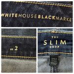 White House | Black Market Jeans The Slim Crop Mid Rise Dark Wash Women’s Size 2 Photo 4