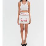 For Love & Lemons Jolene Embroidered Mini Skirt in White sz M Photo 1