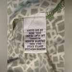 Talbots Dress 8 Green White Crossover bodice Tie Closure Flare 3/4 Sleeve Photo 6