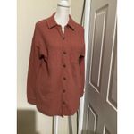 Madewell Textured Button Front Shirt Jacket Brick Red Size Small Photo 1
