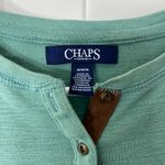 CHAPS women’s green button neck 3/4 sleeve lightweight casual shirt top medium Photo 3