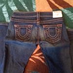 True Religion  Dark Blue Yellow Stiching Stella Style Long Vintage Womens 25 Photo 1