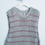 Free People  Striped Knit Sleeveless Wave After Wave Sweater Photo 5