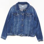 Medium Wash Denim Jacket Blue Size 4X Photo 0