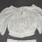 White Ruffled Mini Skirt Fit and Flare Photo 2