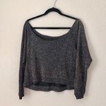 Blue Life  off shoulder oversized long sleeve top Photo 0
