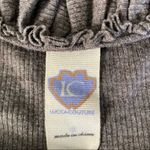 Lucca Couture  Ruffle Accent Scoop Neckline Sleeveless Tank Top Brown Small Photo 5