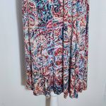 Cynthia Rowley  Red and Blue Paisley Mini Shift Dress Size Medium Paisley Dress Photo 3