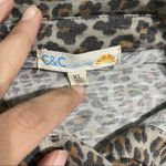 C&C California Cheetah Print Button Down Tie Shirt Photo 5