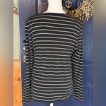 Ralph Lauren Lauren Black and Gold Striped Long Sleeve Top Photo 6