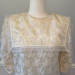 Gunne Sax Jessica McClintock Drop Waist Dress Lace Overlay Prairie Bridal Size 8 Photo 2