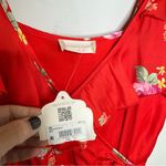 Altar'd State NWT Altar’d State Red Floral Faux Wrap Midi Dress Photo 6