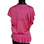 Cache Pink Stretch Self Belt Wrap Shrug Top New Ruched Knit Rayon NWT $88 Photo 3