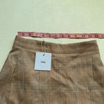 Adika Plaid Pleated Mini Skirt Women’s XS Brown Checkered Tennis Schoolgirl Y2K Photo 3