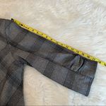 Christopher & Banks  gray plaid open front blazer jacket size large Photo 7