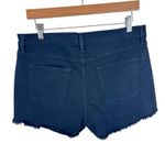 frame denim  Black Le Cutoff Raw Hem Distressed Mid Rise Light Jean Shorts Sz 30 Photo 1