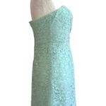 David's Bridal David’s Bridal Mint Green Strapless Lace Gathered Cocktail Dress Size 2 NEW Photo 13