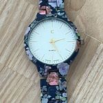 Charming Charlie  Ladies Watch Rose Motif Bracelet Case White Dial Gold Markers Photo 3